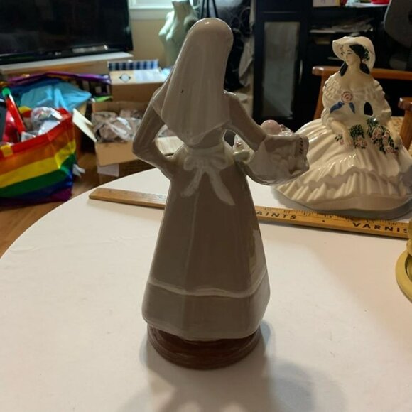 Vintage Lladro Nao Porcelain Glossy Girl with Fruit Basket Figurine - Picture 4 of 6